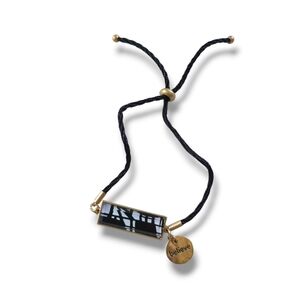Demdaco | NWOT Black/White "Believe" Artsy Adjustable Charm Bracelet